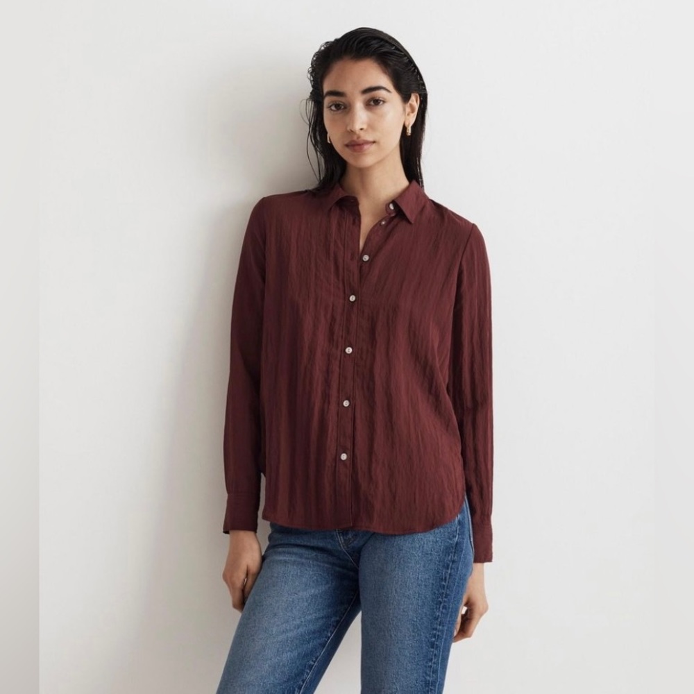 Madewell Crinkled Button-Up Shirt